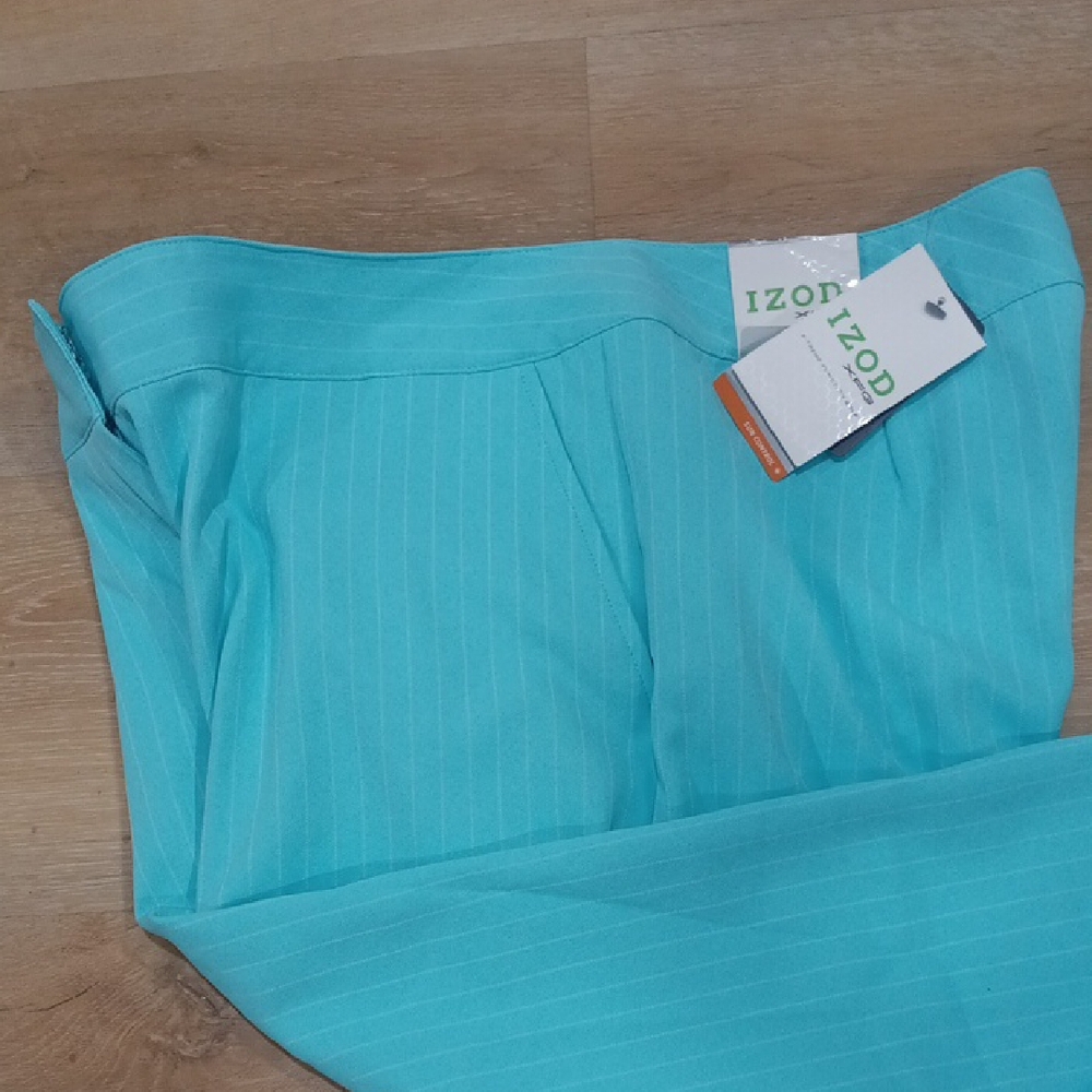 Izod Turquoise Pinstripe Pants